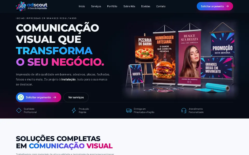 Tela de A Casa da Impressão no computador